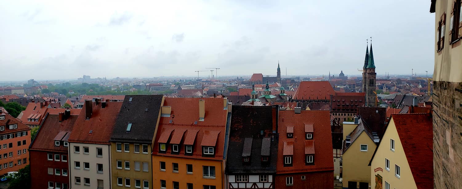 A view of the town of Nuremberg from the castle