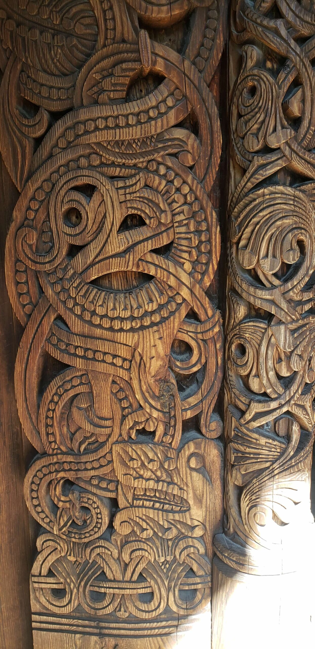 Carving inside the church