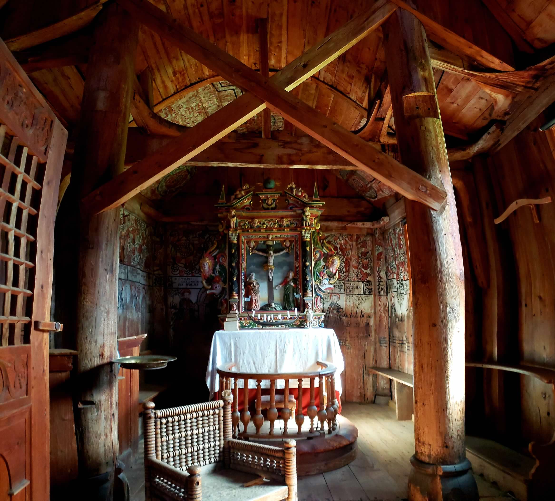 Inside the Ornes church