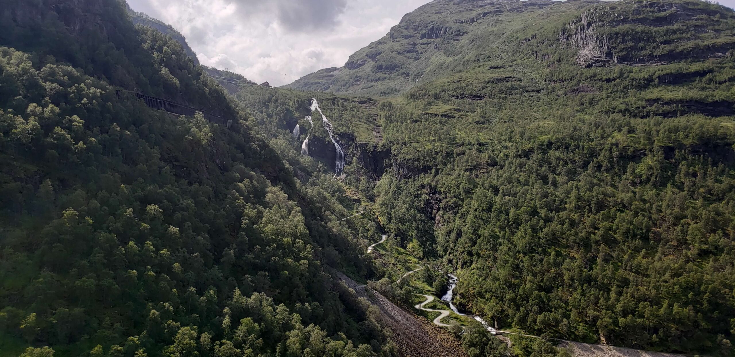Waterfalls in the distance