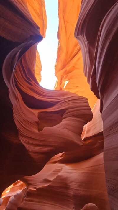 Woman in the Wind Antelope Canyon